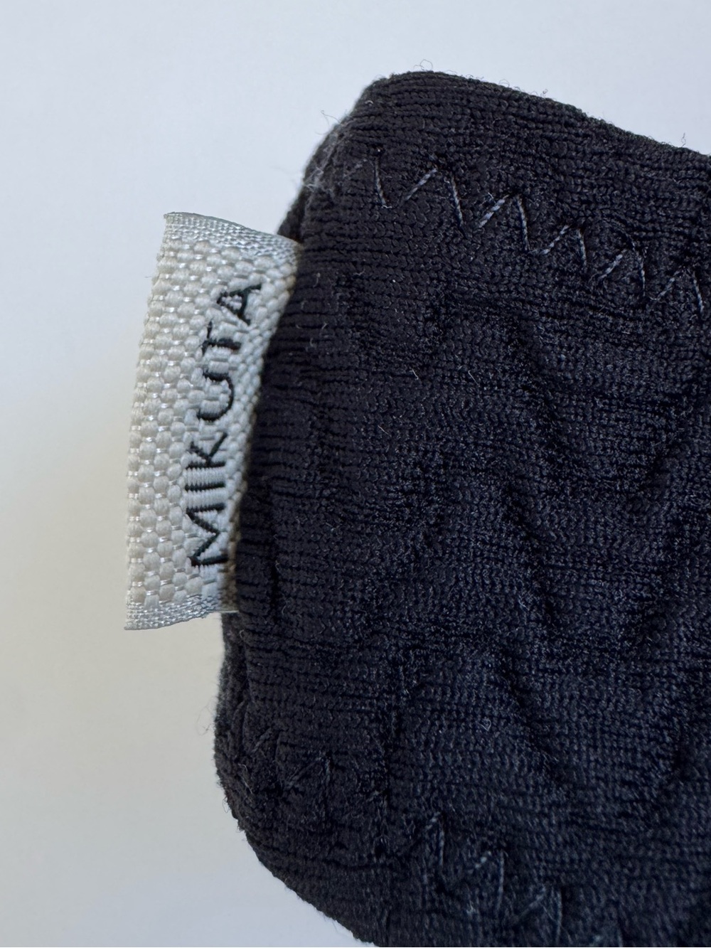 Mikuta - Black Textured High-Cut Bikini Bottom - Picture 2 of 5